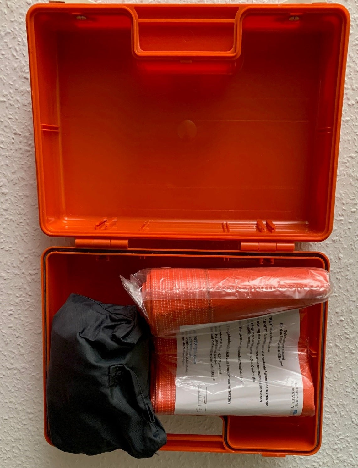 Wandkasten groß, für Rettungs- und Evakuierungstücher